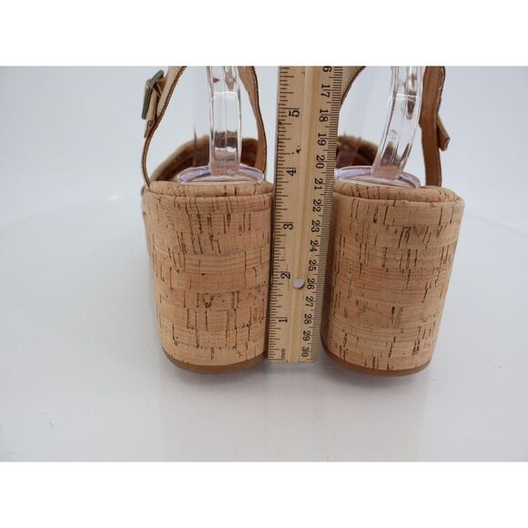 Kork-Ease Korks Calda Sandals Women's 10 Beige Platform Chunky Slingback Y2K - Picture 5 of 11